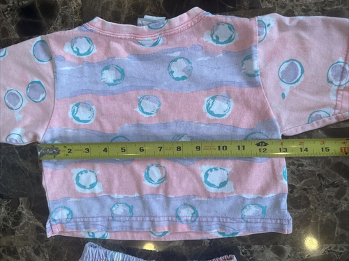 Vtg OP RAINBOW Tricolor Bright Ocean Pacific Set Outfit Neon USA 5T? Cutesy HTF - Picture 14 of 19