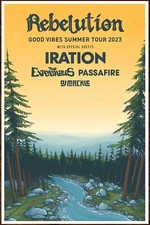 REBELUTION | IRATION | EXPENDABLES Good Vibes Tour 2023 Ltd Ed New RARE Poster!