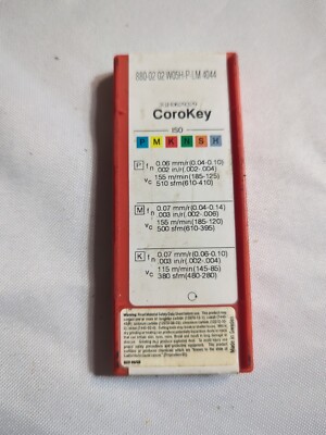 Sandvik Coromant 880-02 02 W05H-P-LM 4044 Carbide Inserts 10-PC