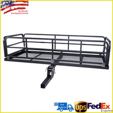 750 Lbs Folding Hitch Mount Cargo Carrier Basket For Suv Rv Truck Trailer
