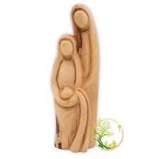 Holy Family Statue | olive wood figurine of Holy Mary, joseph & Jesus
