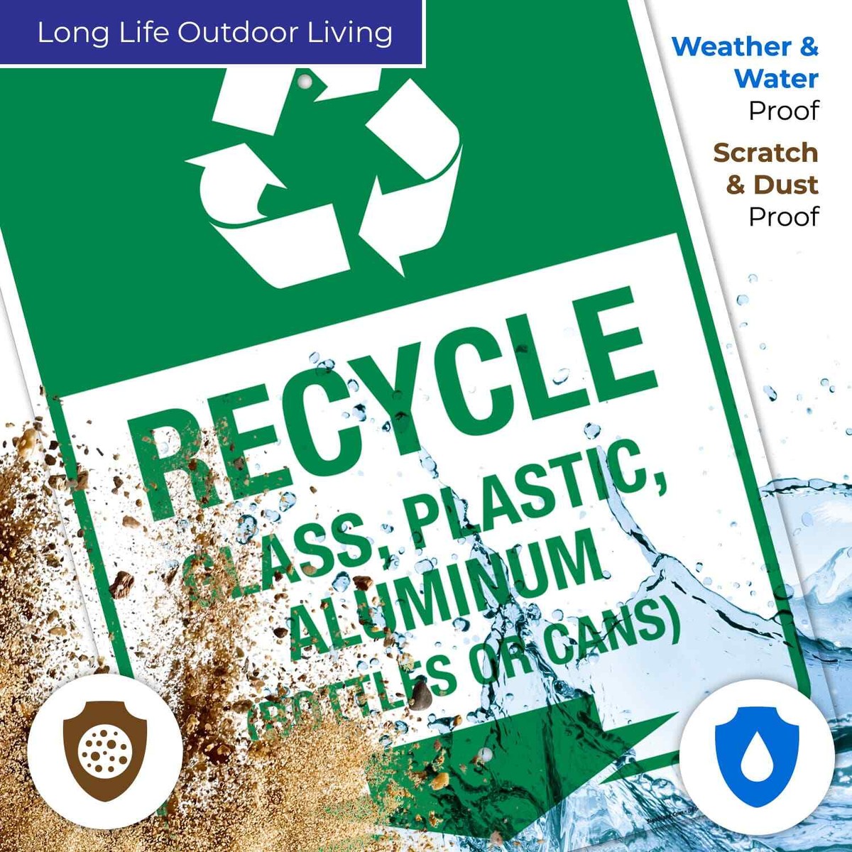 Recycle Glass Sign