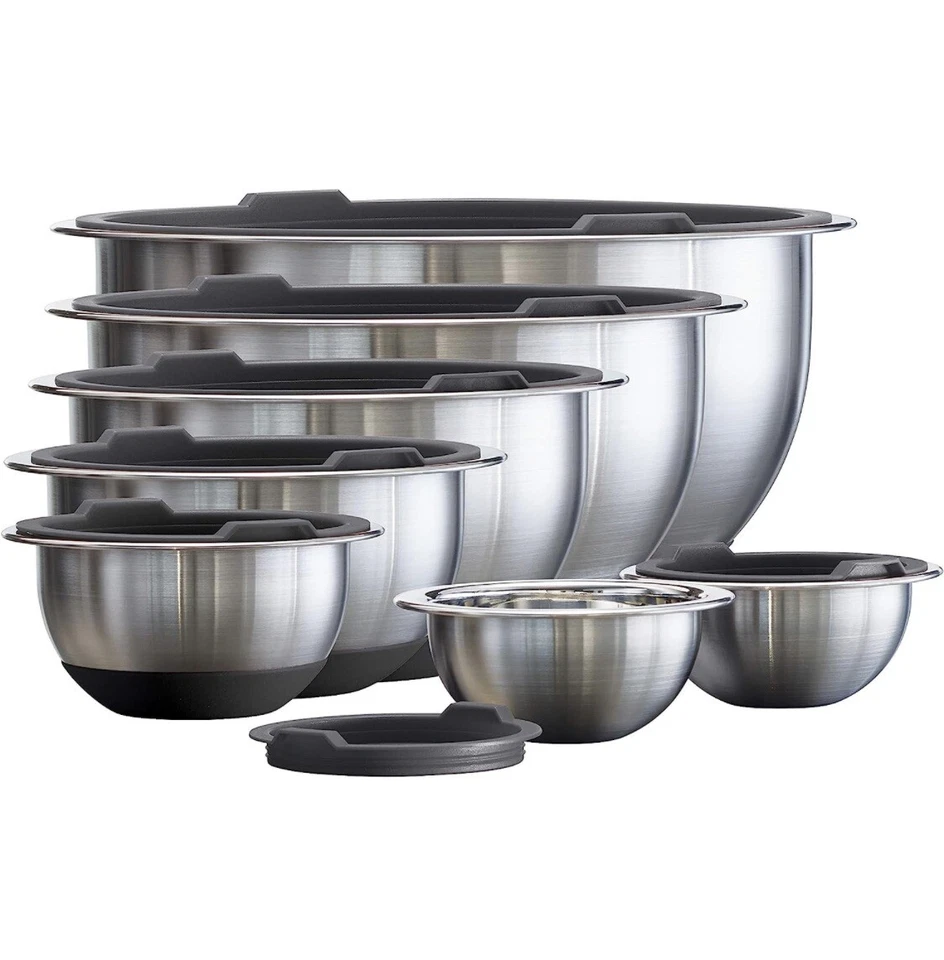 Cuencos mezcladores cubiertos Tramontina acero inoxidable gris 80202/507DS (14 piezas) Foto 2 de 4
