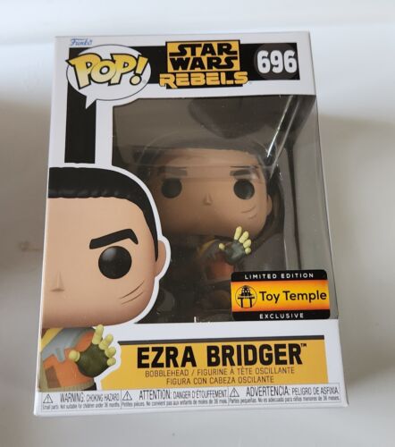 Funko Pop! Star Wars Ezra Bridger #696 Toy Temple Exclusive LE 5000 FTM Sticker