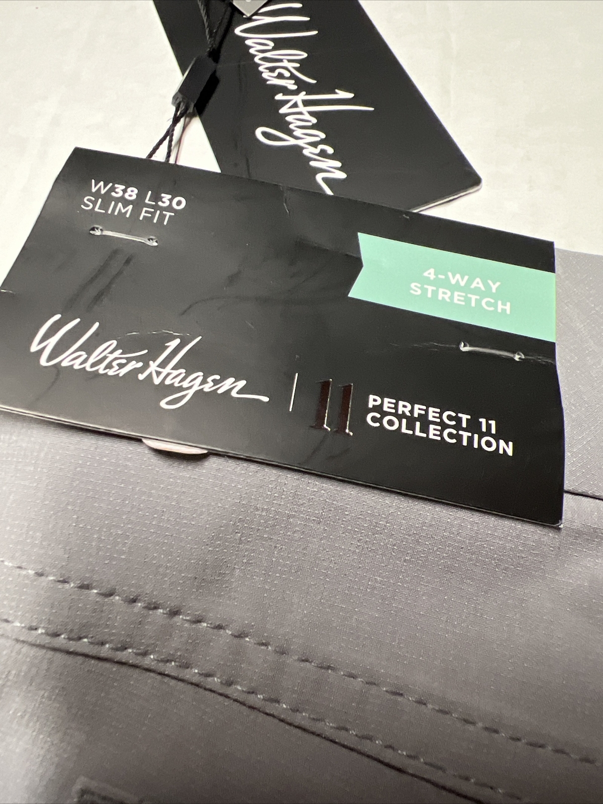 Walter Hagen Golf Pants Chino Perfect 11 5 Pocket Mid Grey 38x30 New eBay