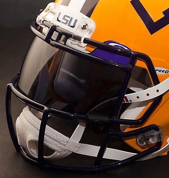 *PERSONALIZADO* Casco de fútbol americano réplica tamaño completo LSU TIGERS NCAA Riddell VELOCIDAD Foto 4 de 4
