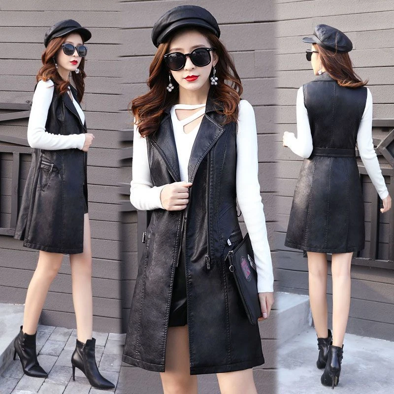 Long 2025 leather vest