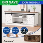 ALFORDSON TV Cabinet Entertainment Unit Stand 150cm Storage Sliding Doors Shelf