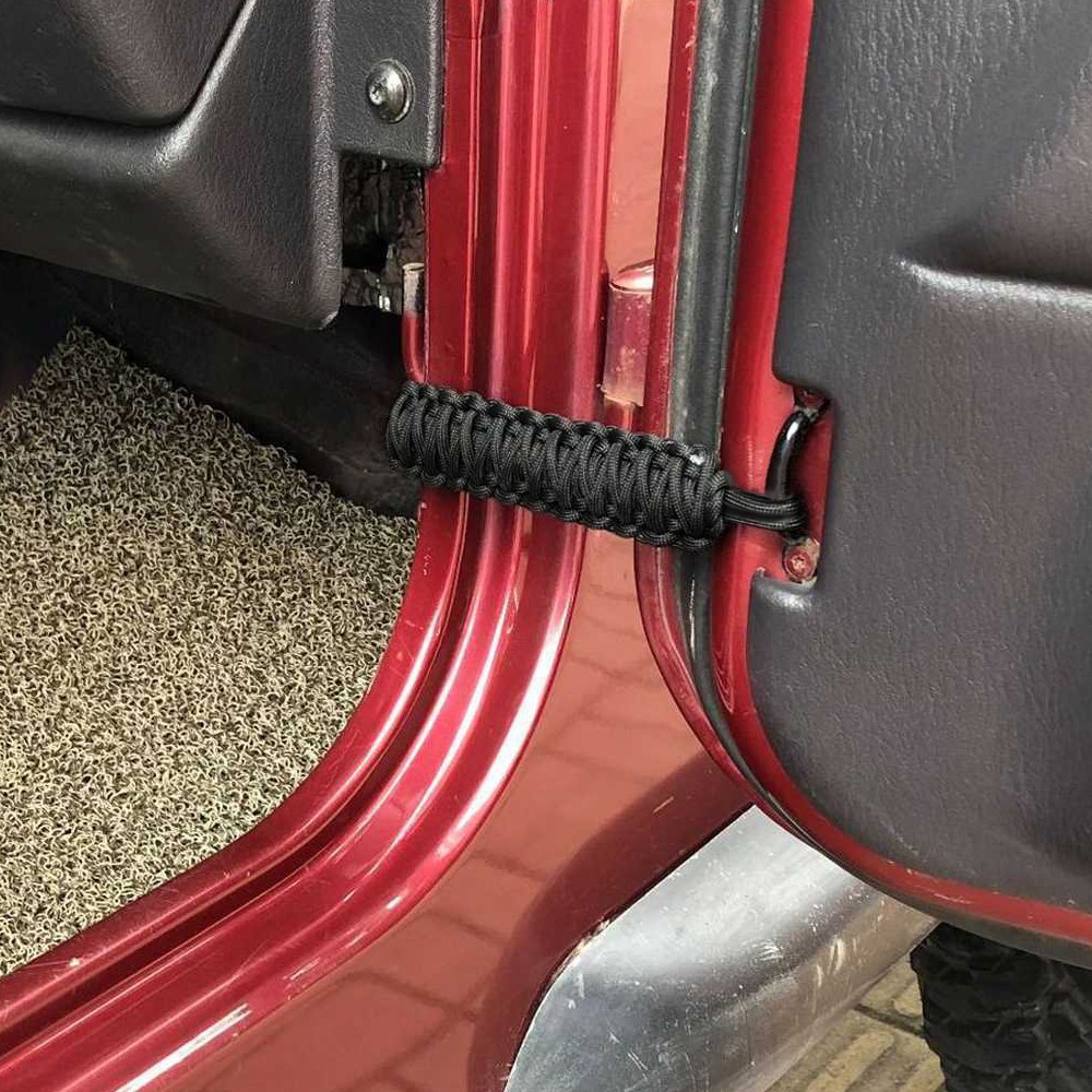 2x New Door Limiting Check Strap for Jeep Wrangler TJ JK JKU JL JLU Black