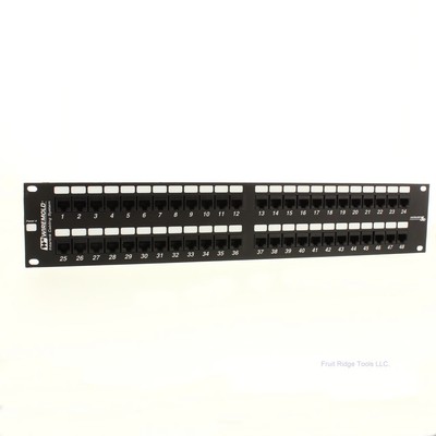 Wiremold 48845-C5E 48-Port Cat 5e Patch Panel Mount RJ45 to 110 Univ Wiring