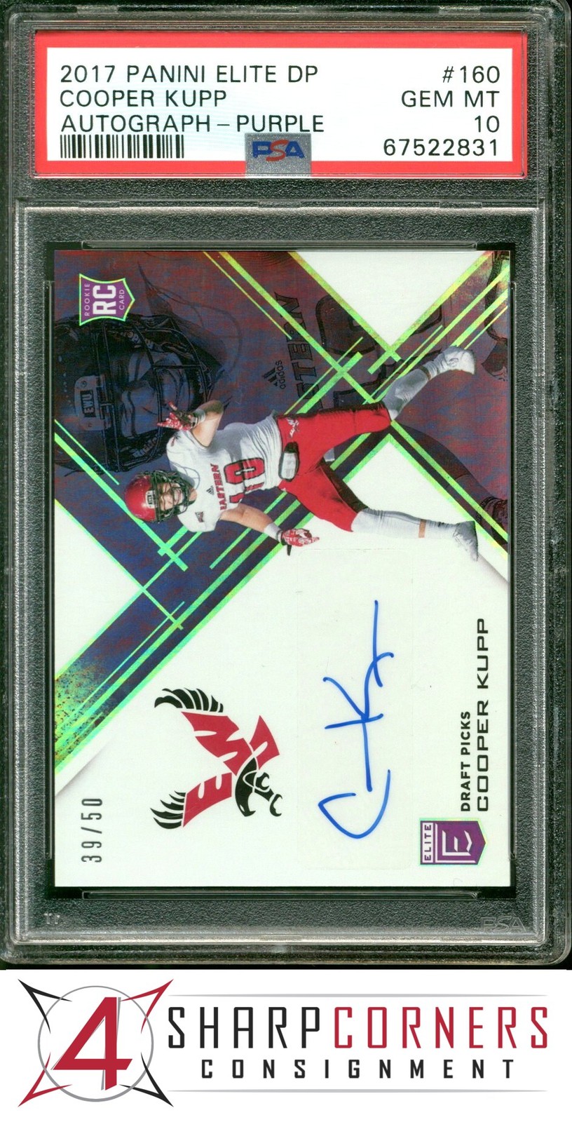 Cooper Kupp Panini Elite Draft Picks #160 Autograph-Purple