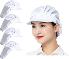 1Pc/4Pcs Chef Hats-Kitchen Baker Cooking Hair Nets Food Service Caps for Adults