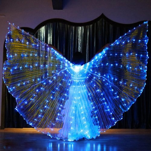 Glowing Belly Dance Wings Luminous Performance Costume LED Wings Adult - Picture 15 of 17