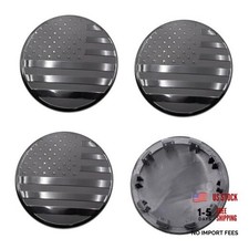 4PCS 63mm 2.5" Black American Flag Car Wheel Hub Center Caps for Ram 1500 2019