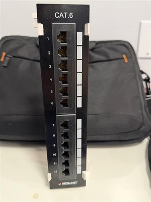 Intellinet Cat6 wall mount patch panel 12 port UTP