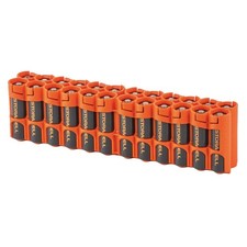 AA Battery Storage Caddy by , Orange - Holds 24 Batteries Not 