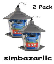 Pennington Earth Smart, Gray Plastic, Hopper Wild Bird Feeder, 2.5 lb, 2 Pk