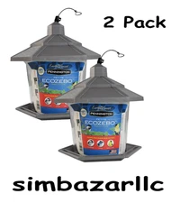 Pennington Earth Smart, Gray Plastic, Hopper Wild Bird Feeder, 2.5 lb, 2 Pk