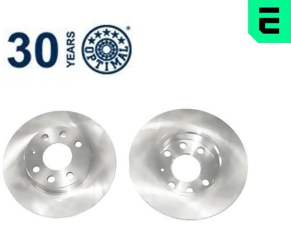 2X Bremsscheibe Optimal BS-7100C 2 Bremsscheiben Vorderachse Vorne FüR Opel-image
