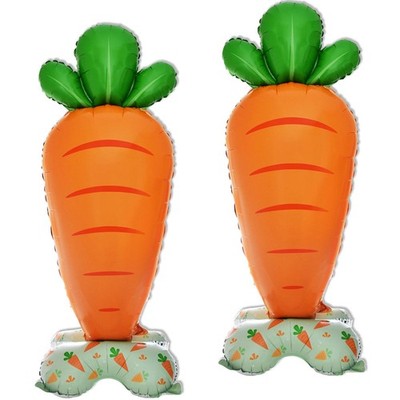 Carrot Balloons Easter Party Decorations - 61 Inch Large Standing Carrot foil...