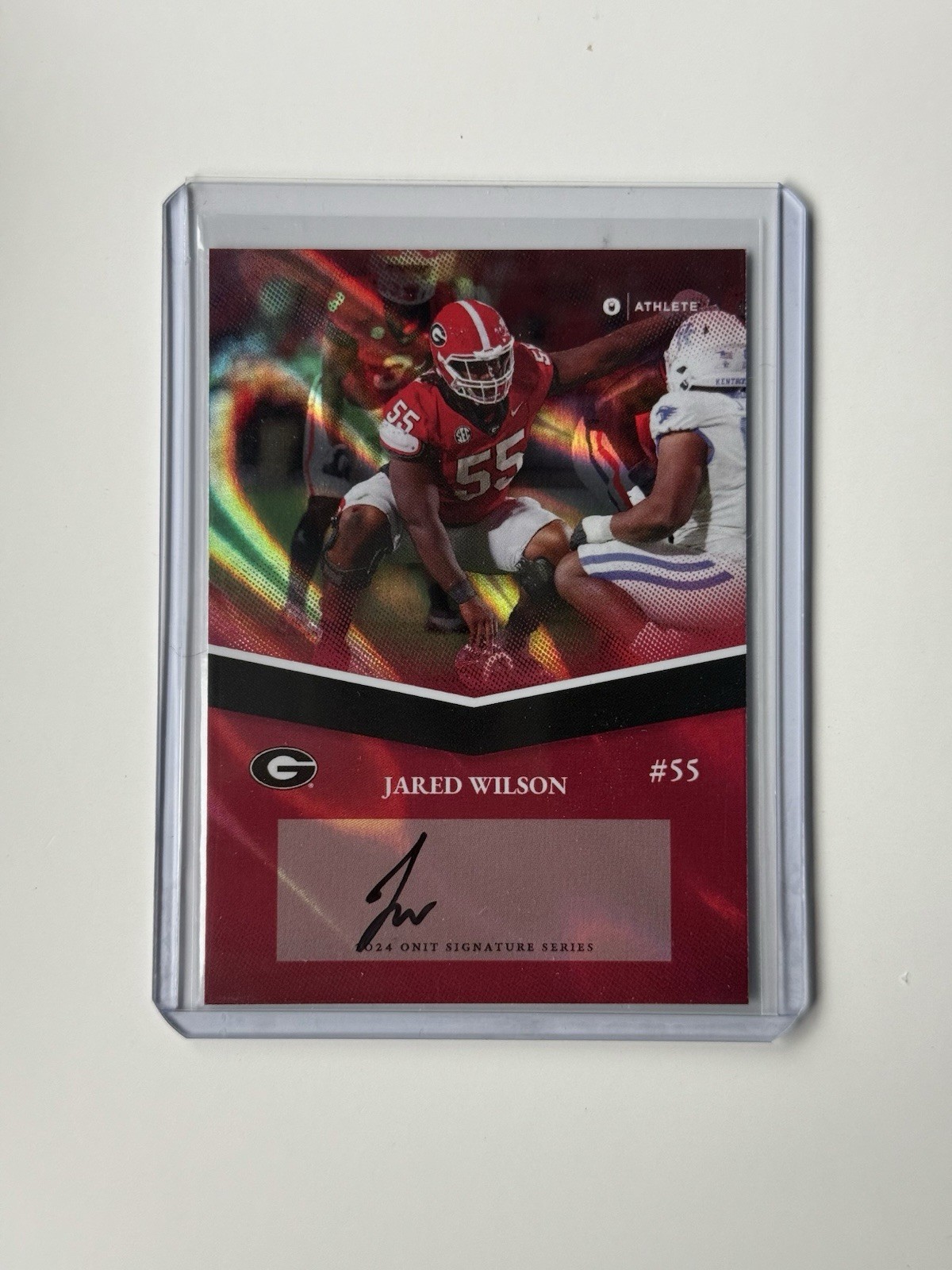 Jared Wilson 2024 Georgia Bulldogs Onit Athlete Autograph Card