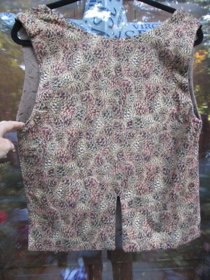 REENACTOR 18TH C COLONIAL REV WAR CHALECO INGLÉS CORPIÑO MEDIANO OTOÑO MARRÓN Foto 2 de 4