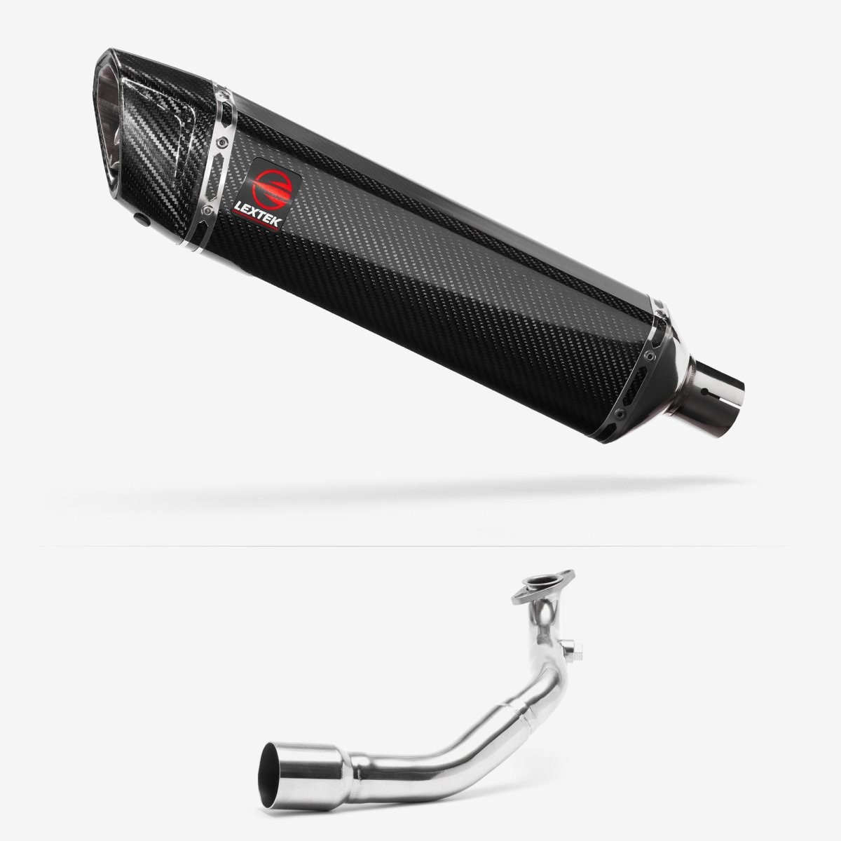 Lextek Carbon Fibre SP7C 400mm Exhaust System for Lexmoto Milano 125 Silencer