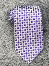 Burberry Tie Purple/Silver Geometric