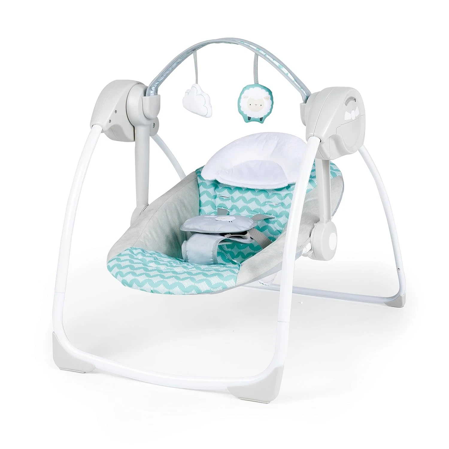 Swingity Easy-Fold Portable Baby Swing for Infants 0-9 Months (Goji)