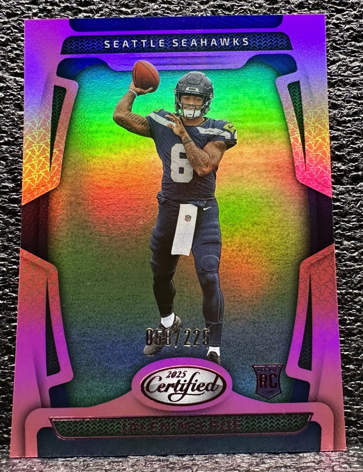 2025 Panini Certified Football Mirror Pink Rookie - 155 Jalen Milroe /225