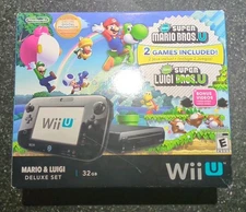 Nintendo Wii U Mario & Luigi DELUXE SET IN BOX. Complete 