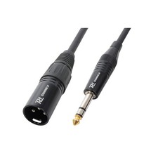 Image of Male Balanced XLR to Stereo Jack 6.3mm 1/4 Inch Lead Cable 1.5m - Pro Audio