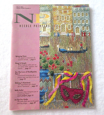 NEEDLE POINTERS Pattern Magazine March 2004 American Needlepoint Guide Articles