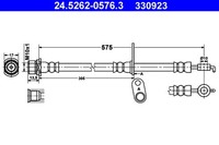 ATE Bremsschlauch 24.5262-0576.3 FüR Toyota Corolla Avensis Verso NDE120_ VVT