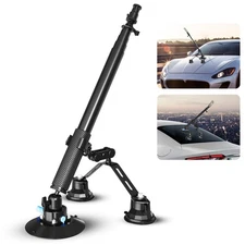 Triple Strong Suction Cup Camera Car Mount for Insta360, with 2in1 Extension ...
