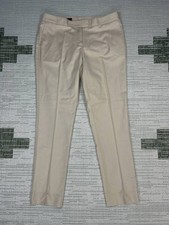 Brooks Brothers Advantage Chino Stretch Pants Womens 8 Beige Cotton Tapered New