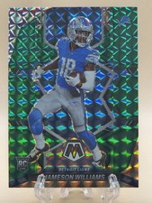 2022 Panini Mosaic Rookies Green Prizm Jameson Williams #316 Rookie Card Lion?. rookie card picture