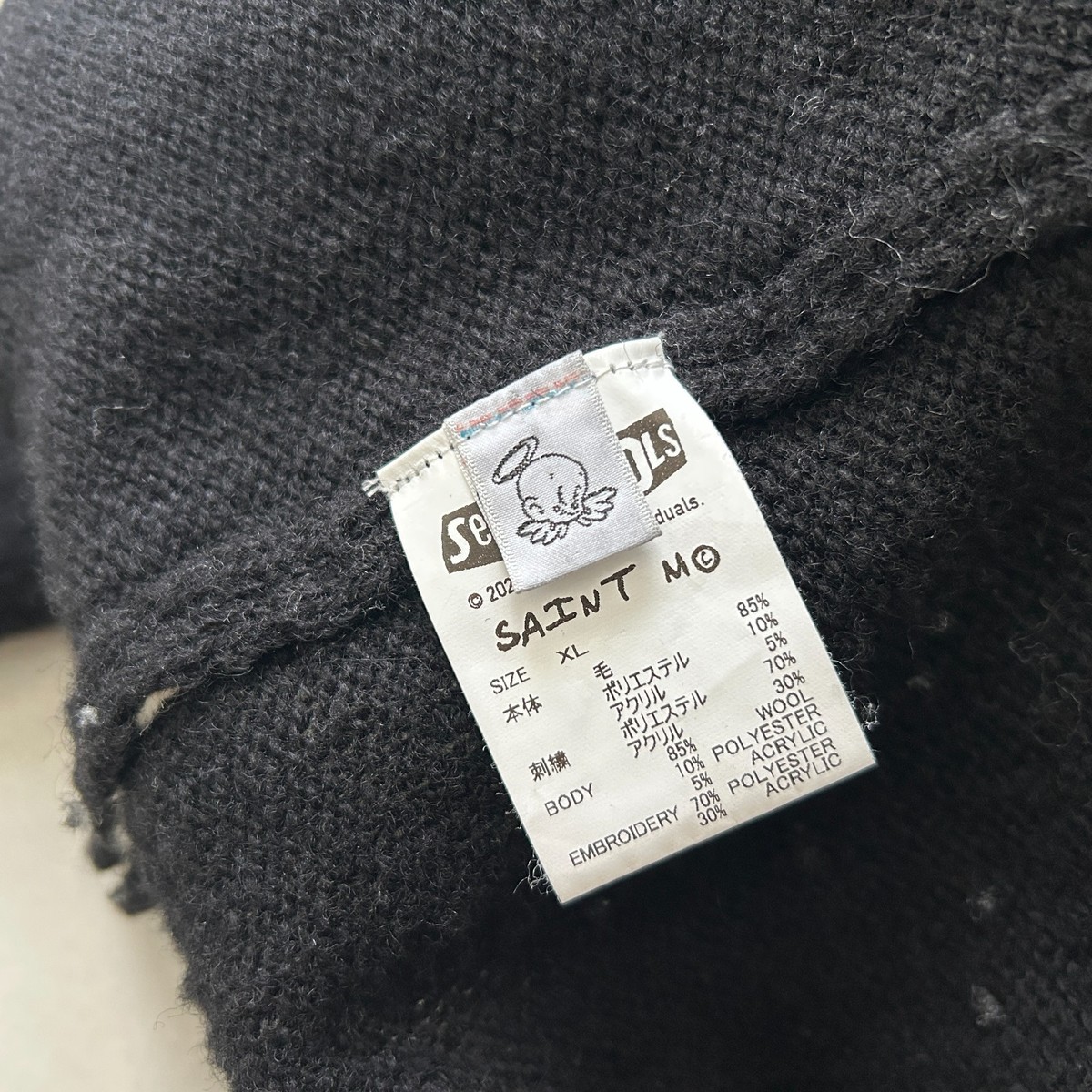 SAINT Mxxxxxx Saint Michael Sex Pistols Sweater Black XL