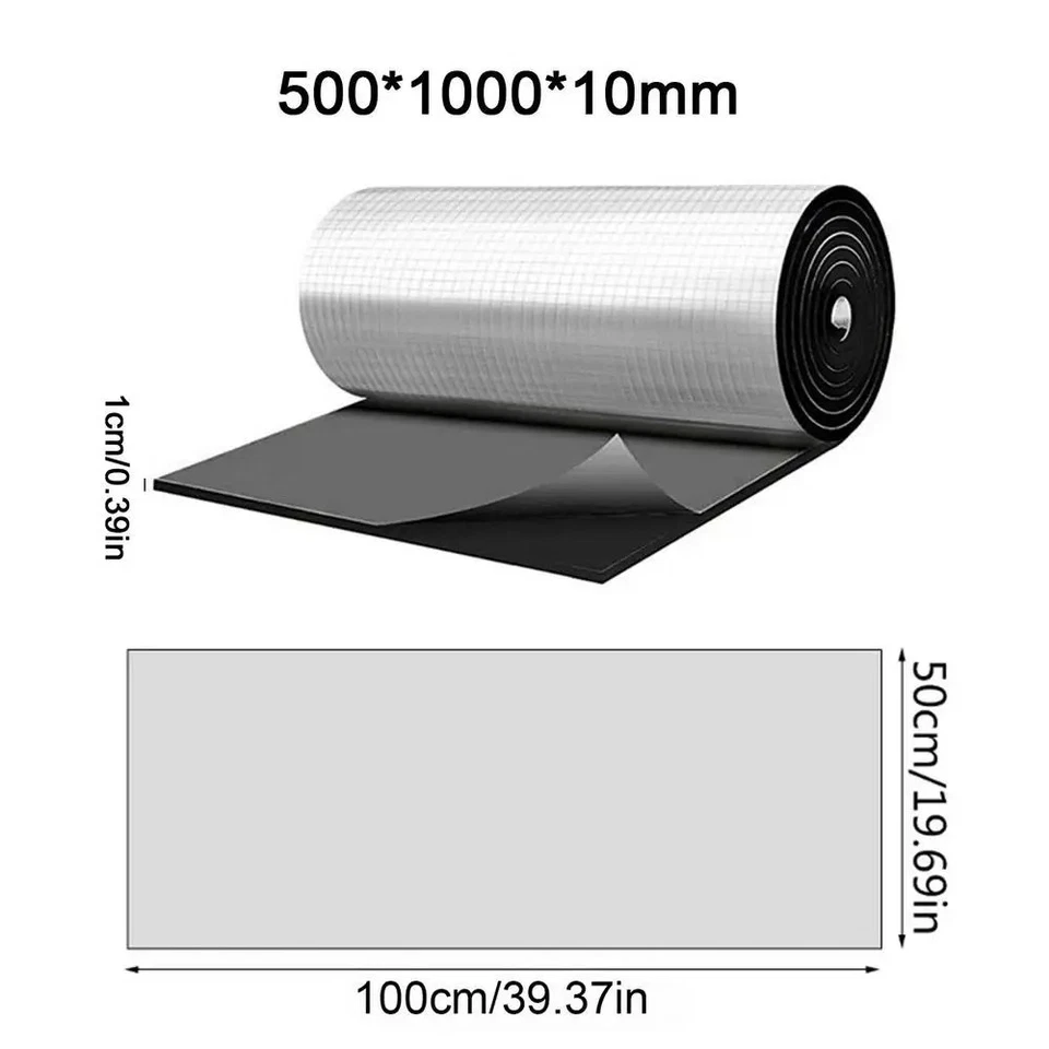 Tapis isolant en feuille d'aluminium pour voiture et camping-car 10 mm 50 x 1... - Photo 1/1