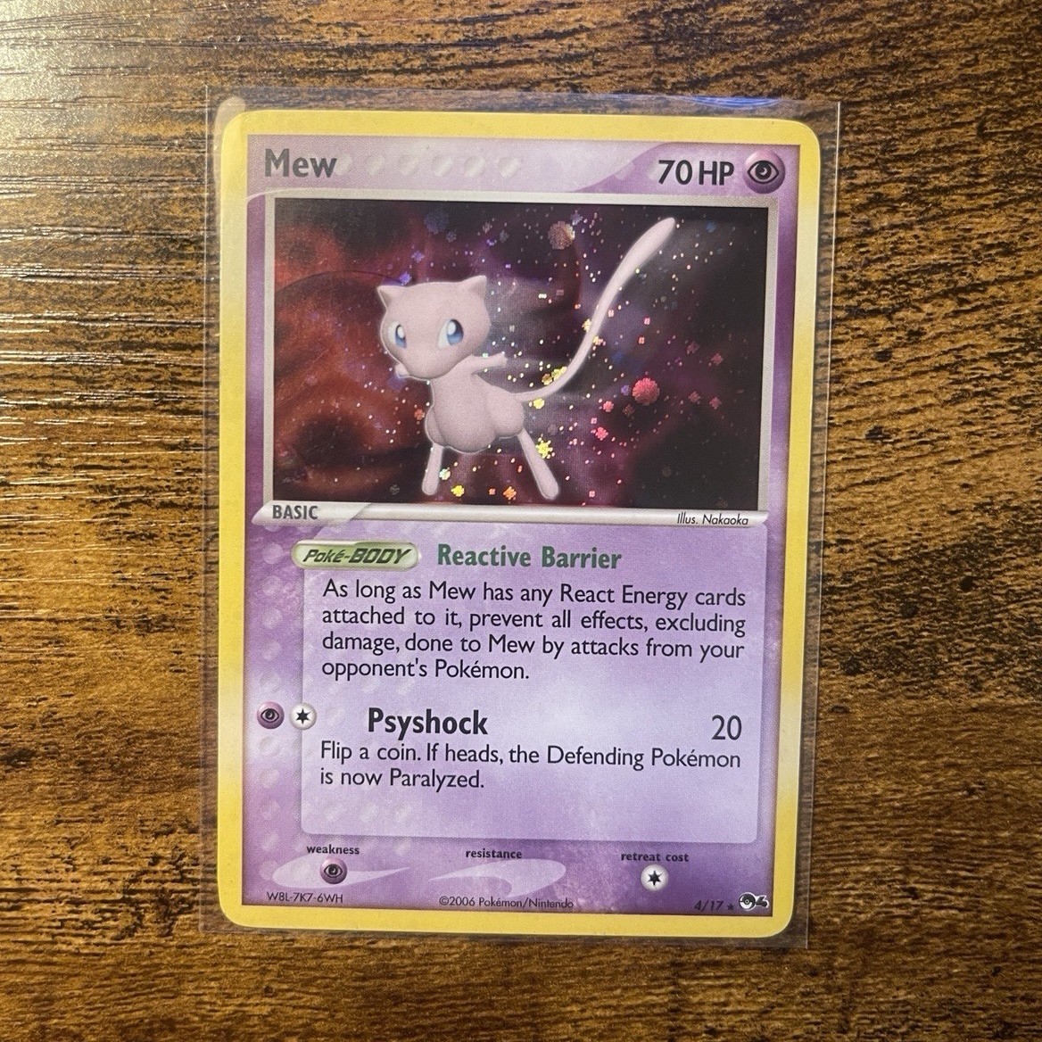 Pokemon TCG Mew 004/017 POP Series 4 Holo Rare 70 HP English Basic