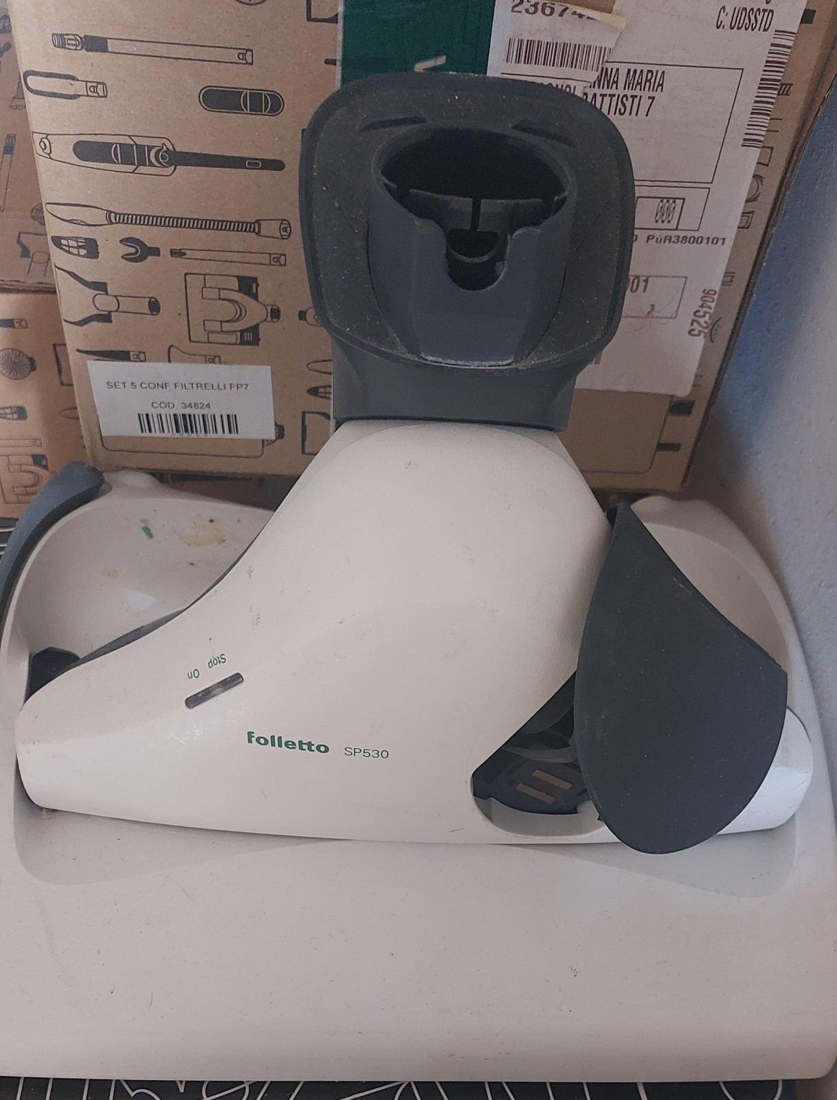 Vorwerk Folletto SP530 pulilava/spazzola Bianco/Grigio