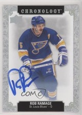 2018-19 Upper Deck Chronology Franchise History Rob Ramage #FH-ST-RR Auto 00s4