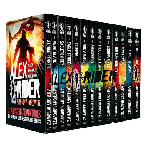 Alex Rider Series 13 Books Collection Set By Anthony Horowitz (Stormbreaker, Poi