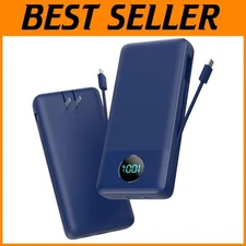 25W Fast Charging Power Bank 33800mAh with AC Plug & LCD Display - Travel Ready