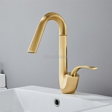 Nuevo grifo mezclador de caño giratorio para fregadero de baño grifo de lavabo con orificio de palanca única