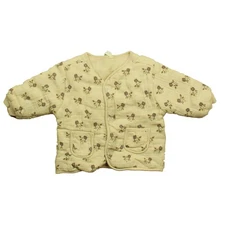 Rylee + Cru Quilted V-Neck Button Jacket Fig Flora 3-6M Baby Outerwear
