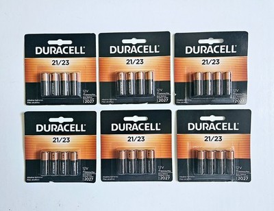 SIX Packs Duracell 21/23 12v Battery - 6 cards of 4 each 24 Total Batteries