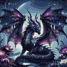 AREOPNMG Paint by Numbers Kit for Adults Beginner DIY Dragon Painting HX-04-1