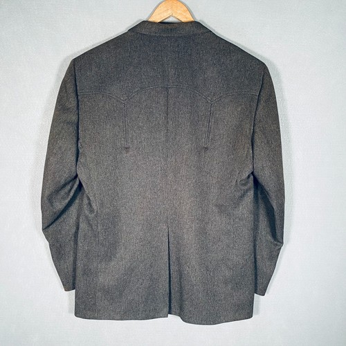 Vintage Circle S Western Blazer Mens 46R Brown Stretch Cowboy Jacket USA - Picture 9 of 14