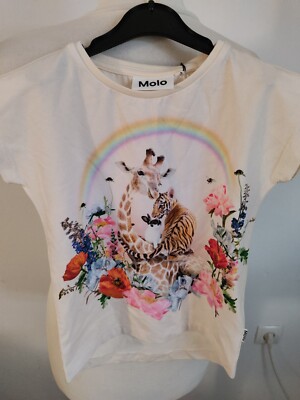 MOLO organic cotton beautiful T-shirt RAGNHILDE Rainbow Circle size 116 New